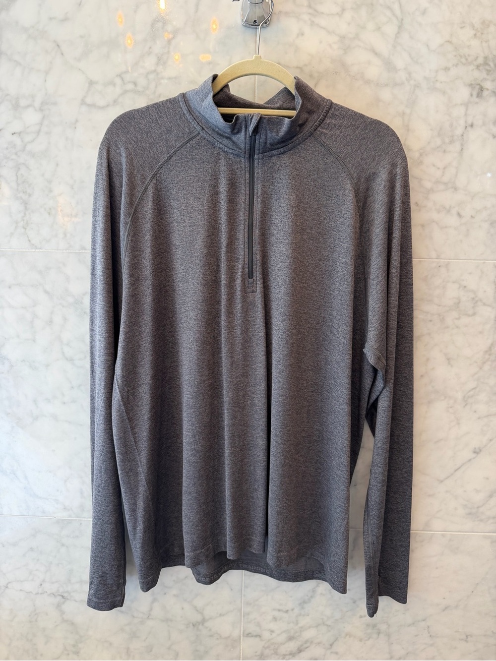 Men's Lightweight Quarter-Zip Pullover - Gray by RHONE, size XL